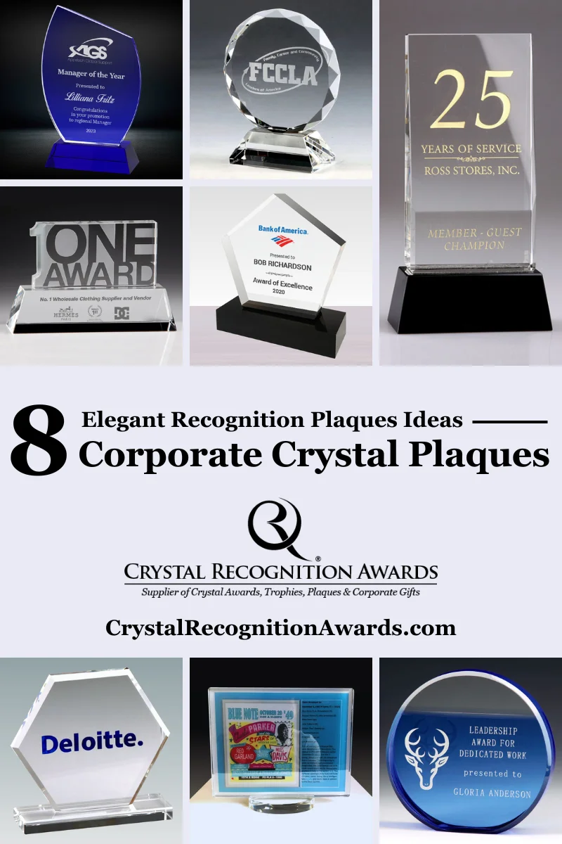 crystal recognition plaques corporate crystal plaques and awards