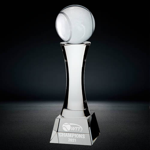 tennis ball crystal trophy award