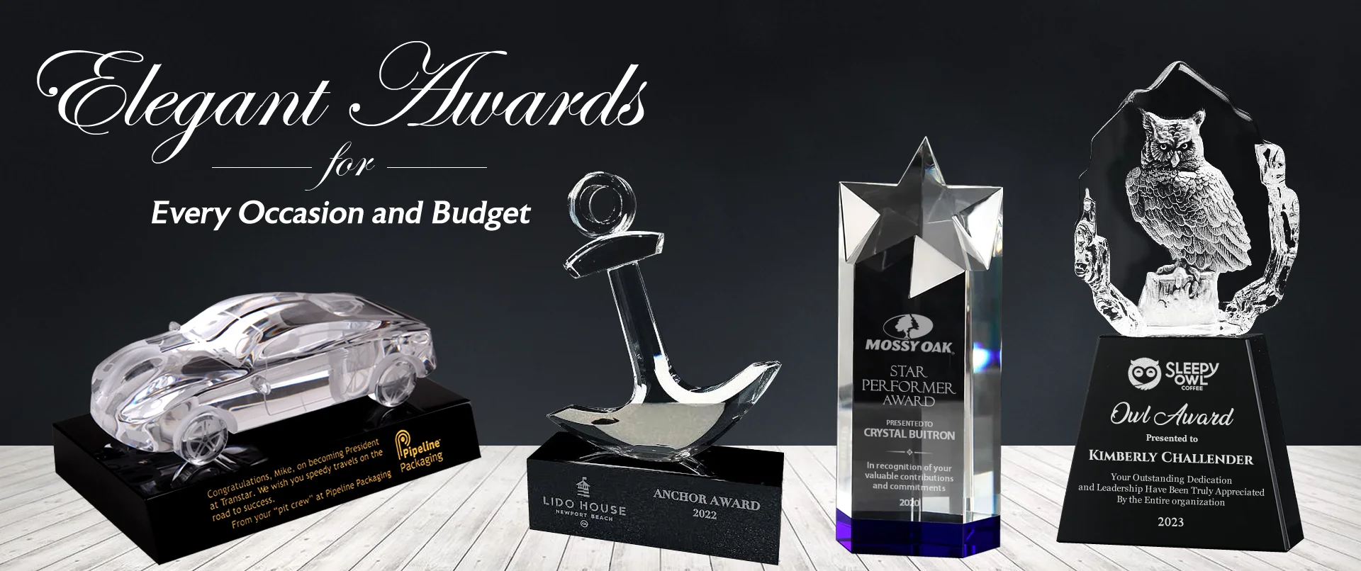 corporate crystal awards