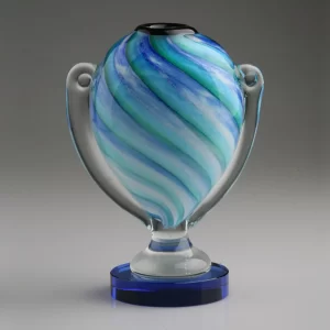art glass loving cup vase award
