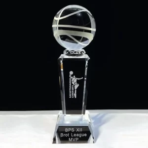 basketball crystal trophy