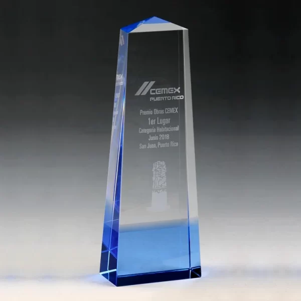 blue crystal obelisk award