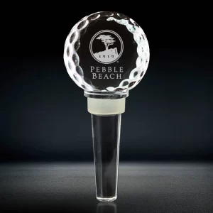 crystal golf ball wine stopper