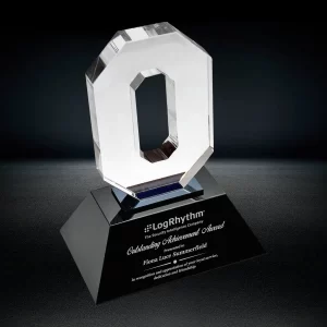 crystal letter O award
