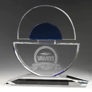 half circle crystal award