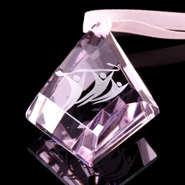 pink crystal diamond ornament