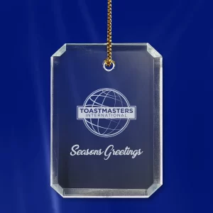crystal rectangle ornament