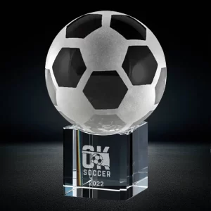 crystal soccer ball award