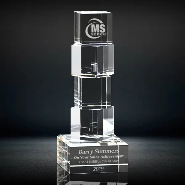 cube crystal tower award