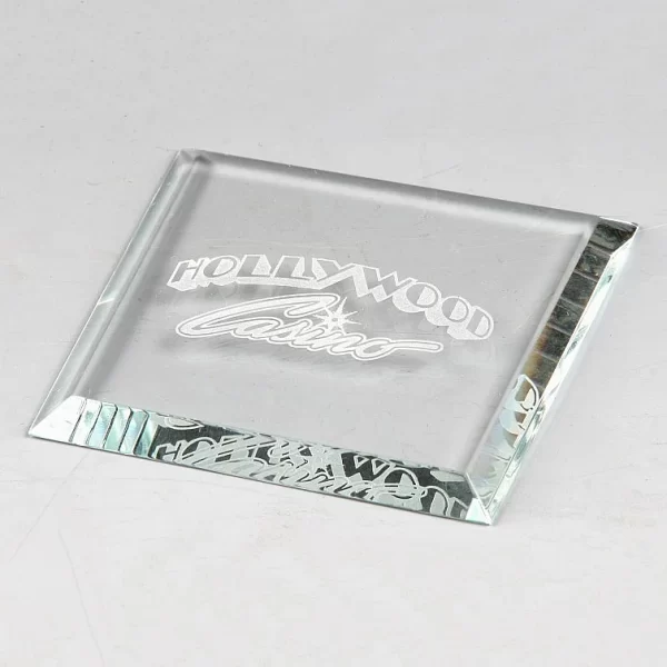 clear crystal square coaster