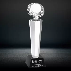 crystal diamond trophy award