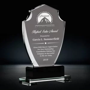 crystal shield award