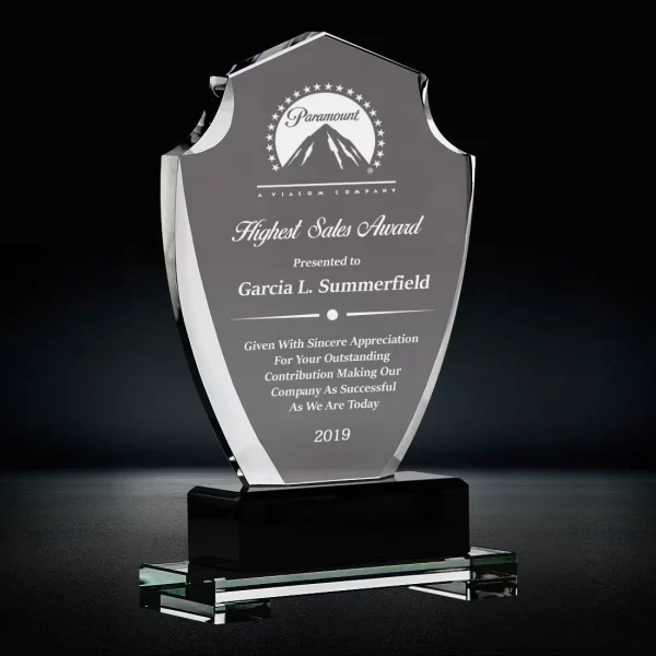 crystal shield award