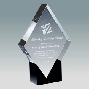 diamond crystal plaque award