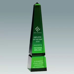 green crystal obelisk award