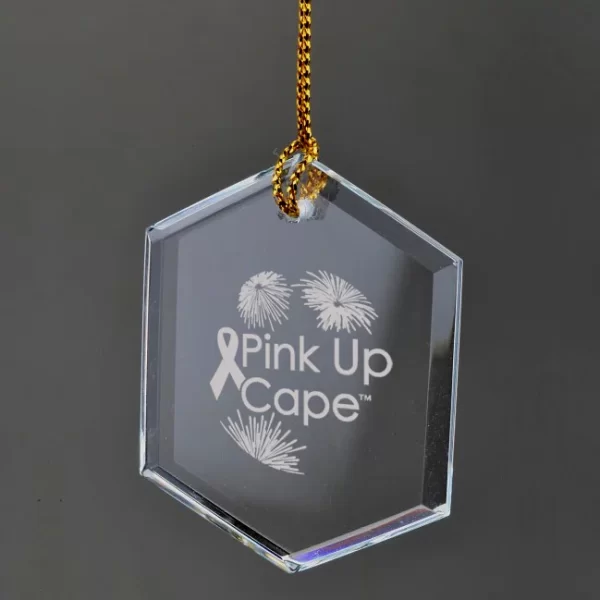 optical crystal hexagon ornament promotional holiday gift