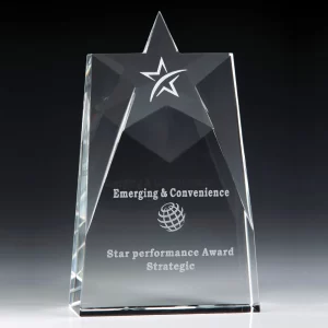 wedge crystal star award