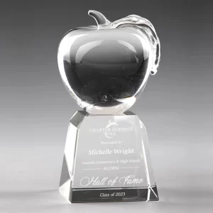 apple crystal award