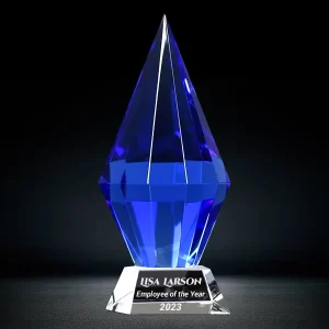 blue diamond crystal award
