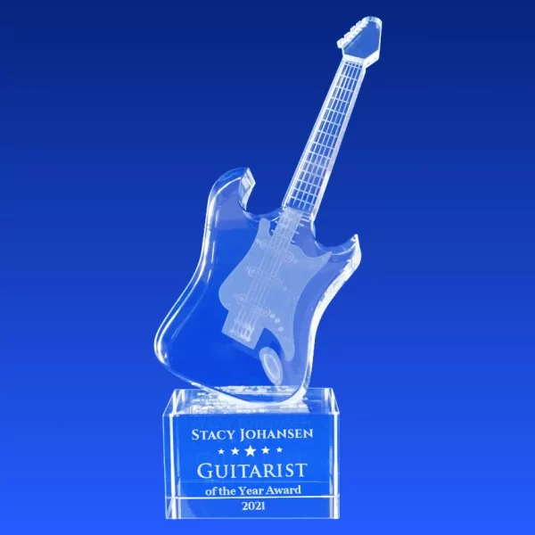 clear crystal guitar award