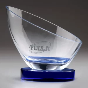 corporate crystal bowl award