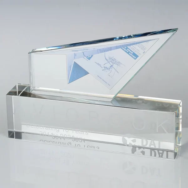 crystal paper plane award