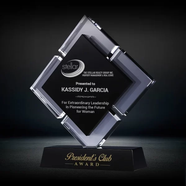 double square crystal award