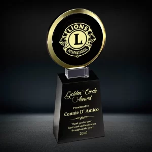 golden crystal circle trophy award