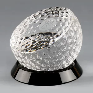 slant top crystal golf ball award