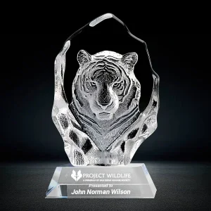 3d crystal tiger award