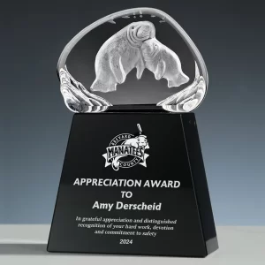 3d manatee crystal award