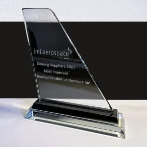 airplane tail crystal award