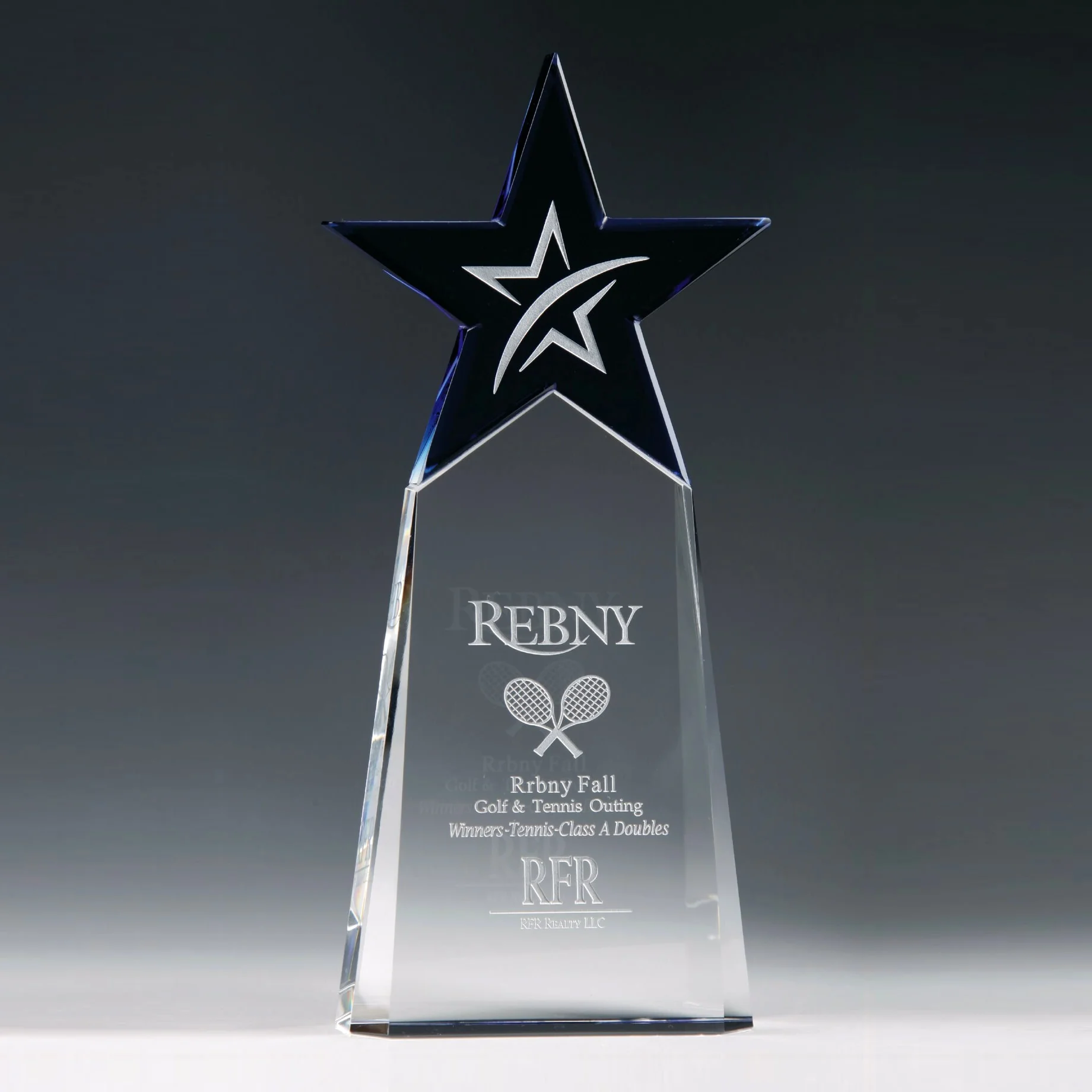 blue star crystal award