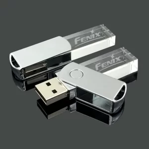 crystal swivel USB flash drive