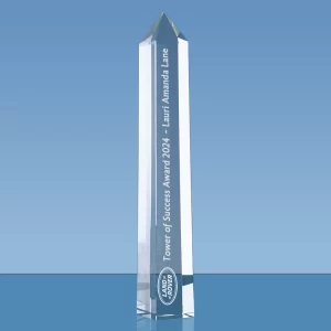 faceted tower crystal obelisk award