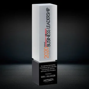 frosted cubix crystal tower award