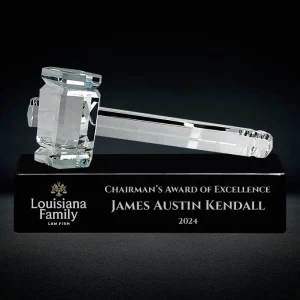 gavel crystal award