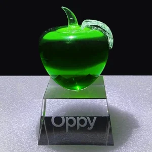 green crystal apple award