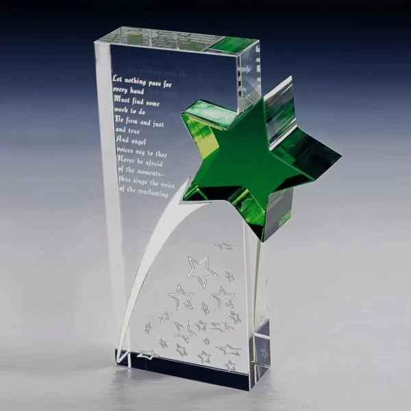 green crystal star award