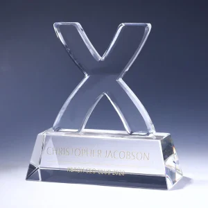 letter X crystal award