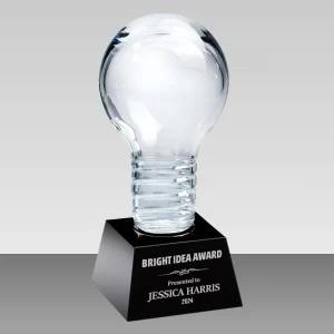 light bulb crystal award