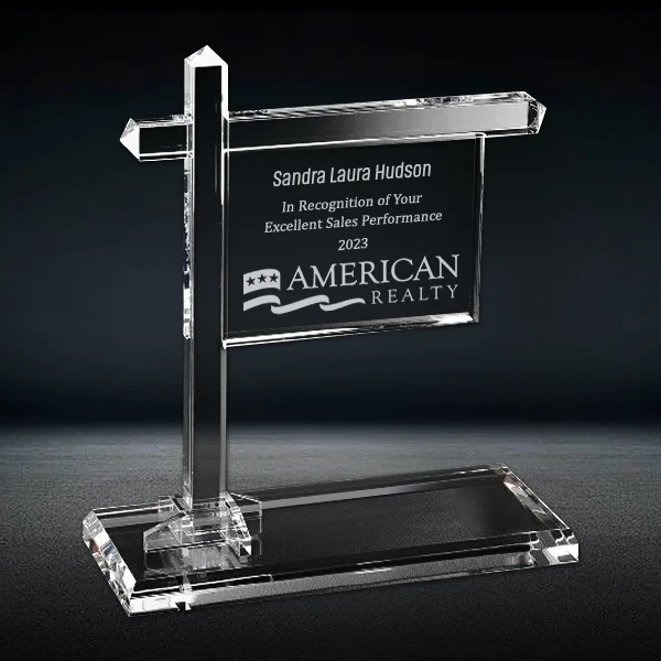 real estate sign crystal award