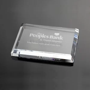 rectangle crystal paperweight