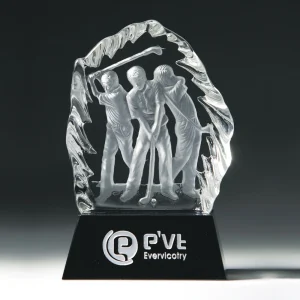 3d triple golfers crystal iceberg award
