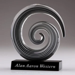 art glass swirl award