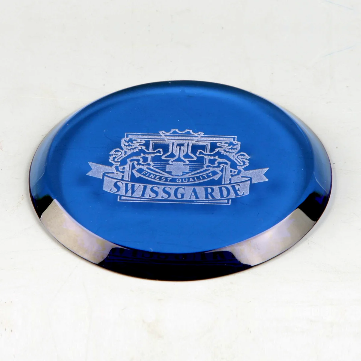blue crystal round coaster for drinks