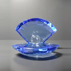 blue pearl shell crystal souvenir gift