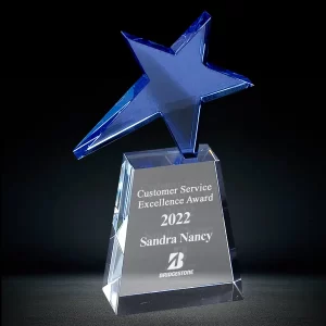 blue star crystal award