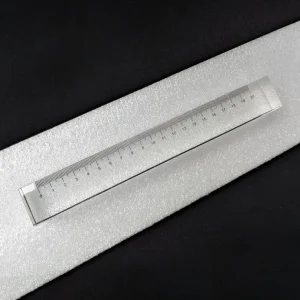 clear rectangle crystal ruler