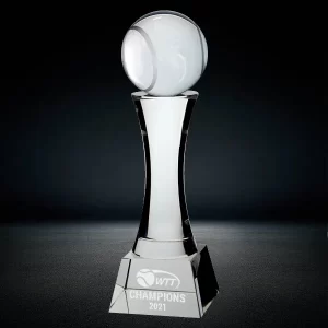 clear tennis ball crystal trophy award